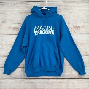Imagine Dragons Mercury World Tour 2022 Hoodie Sweatshirt Adult Large Blue
